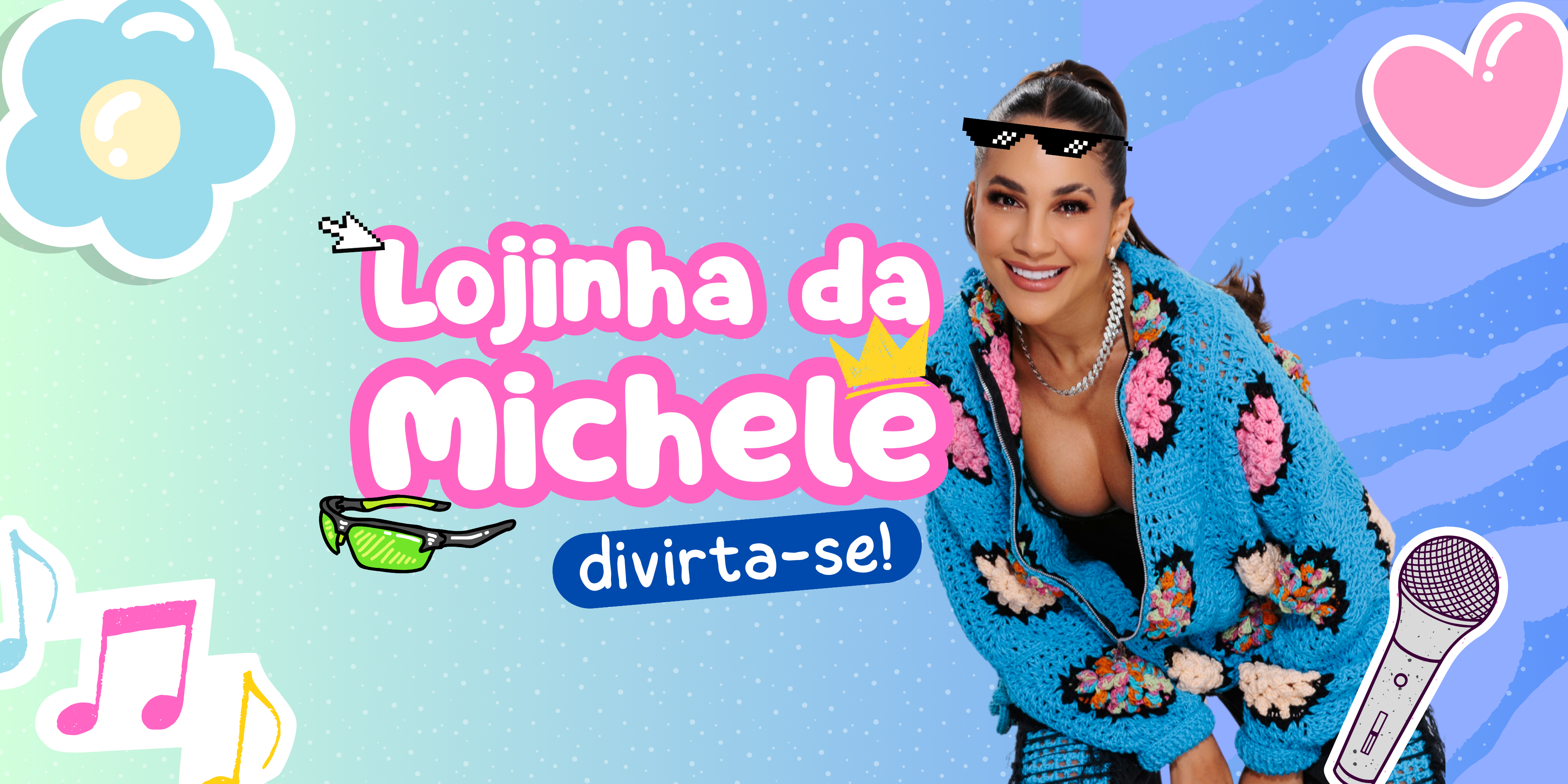 Arte promocional do bloco de colorir Michele Andrade
